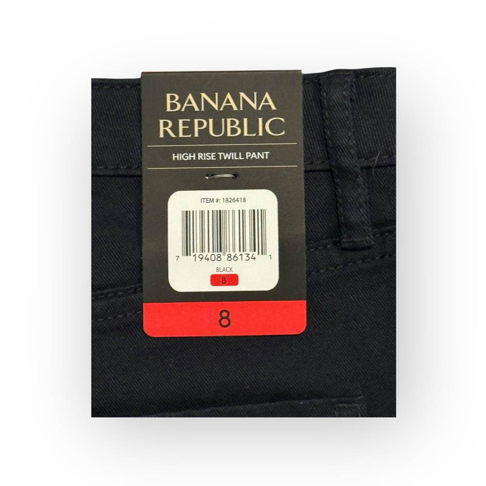 Banana Republic Women’s High Rise Twill Pant Black Sz 8 NWT - Picture 8 of 8